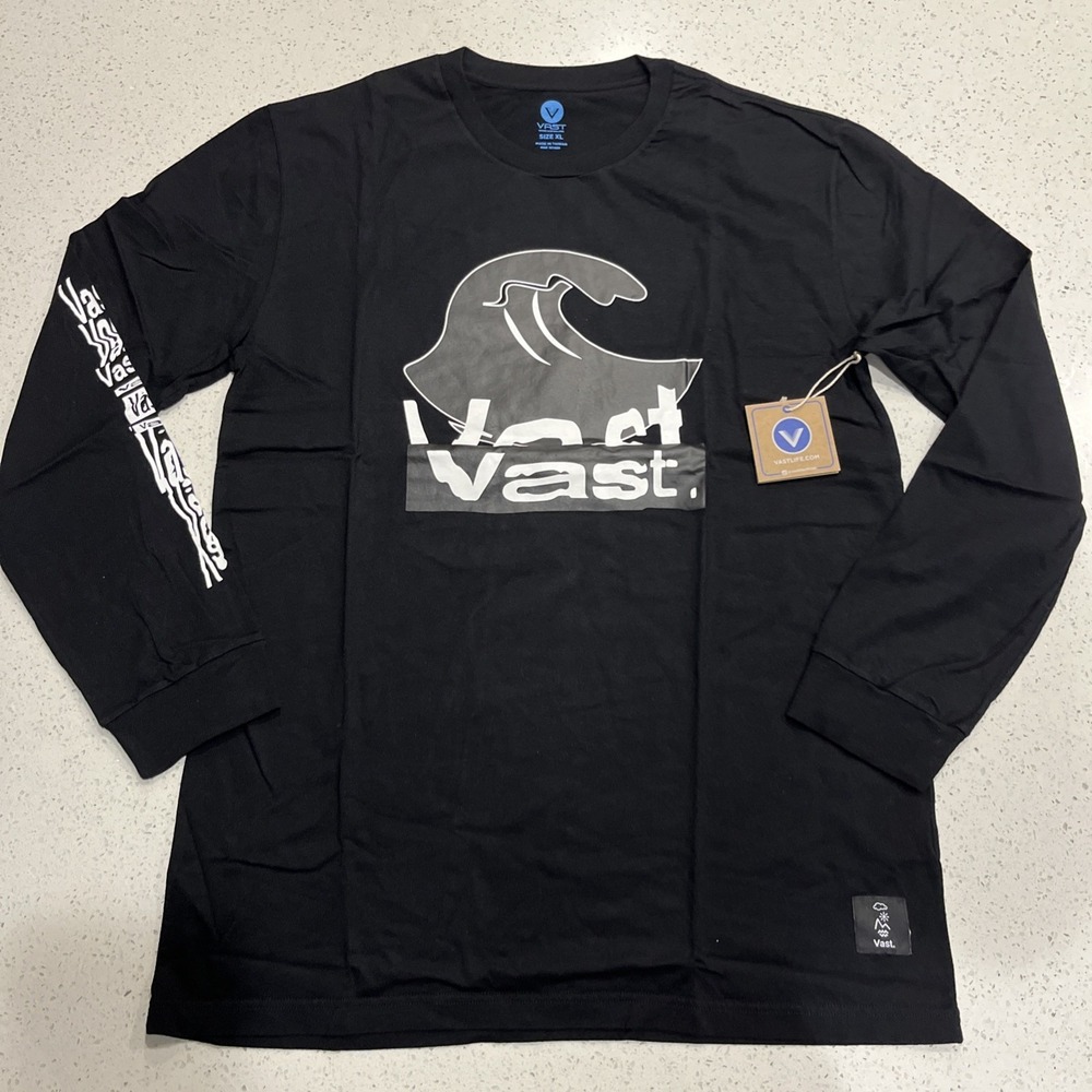 Vast T-shirt Black Long Sleeves Size XL (Surf Brand)‎ NWT